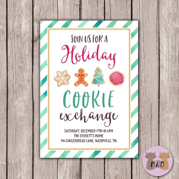 Cookie Exchange Holiday Party Invite