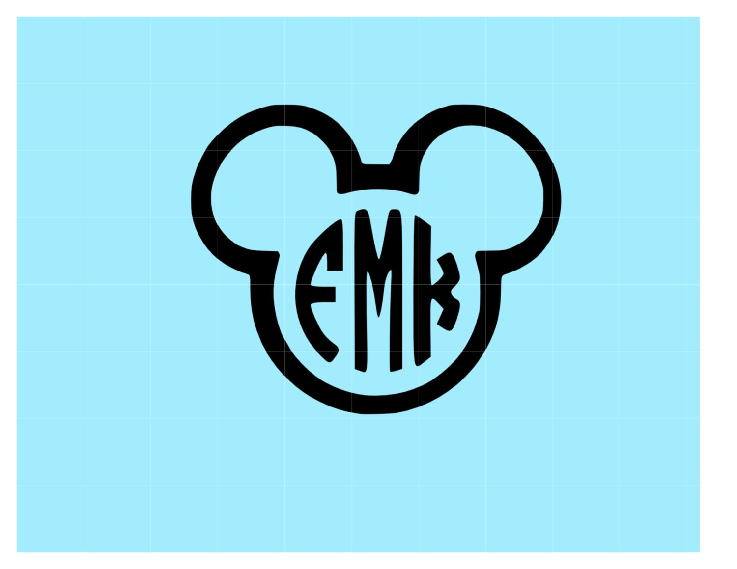 IRON ON Mickey Mouse Monogram Or Monogram Sticker