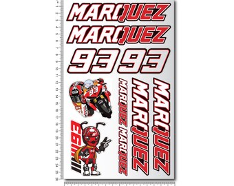 Oracal Vintage Motocross Decal Set – 2pc Large 2.65"h Black/White Sticker For Dirtbike, ATV, Maico