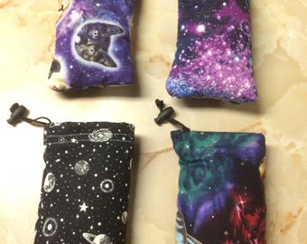 Space Padded Pipe Bags Drawstring Pouch Glow in the Dark, Cats in Space, Planets, Glitter Galaxy MAYTHE4TH sale!