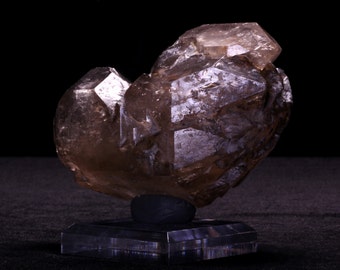 Large *3/4lb* Smoky Elestial Quartz Crystal Point Double Terminated