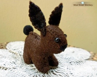 Stuffed bunny rabbit, handmade Easter bunny, Easter decoration, felt bunny rabbit, felt stuffed animal