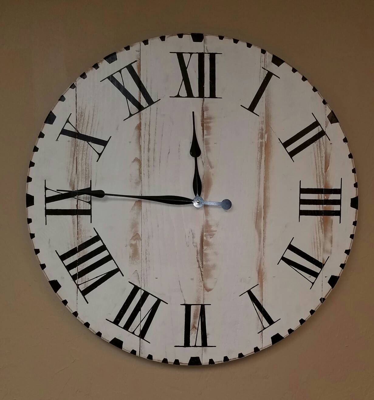 30in Maggie farmhouse clock fixer upper clock