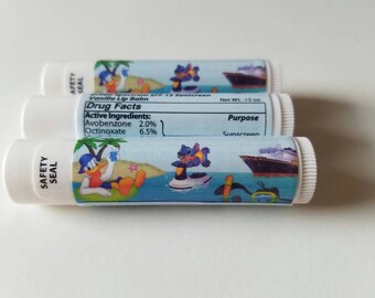Disney Cruise Line DCL Inspired Lip Balm Fish Extender Gift (FE Gift) Donald Stitch Goofy