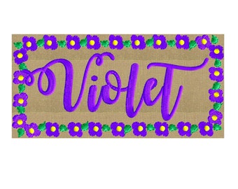 Posy Rectangle Font Frame Monogram Embroidery Design - Font not included - LARGER FRAMES ONLY - Instant download - Dst Exp Vp3 Jef Pes