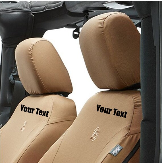 Custom Personalized Jeep Wrangler Seat Covers front Seats