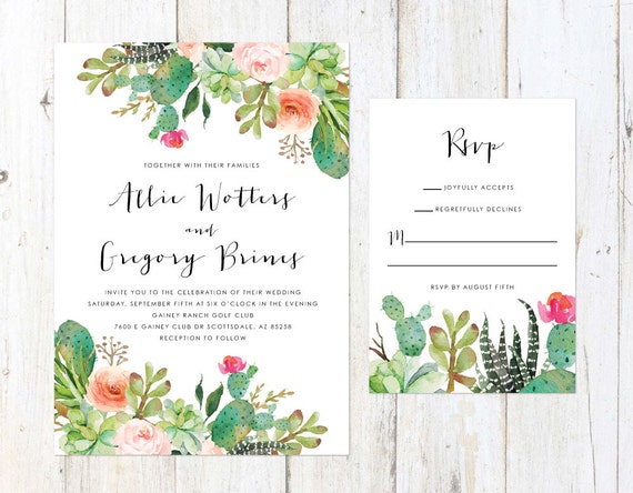 Cactus Wedding Invitations 5