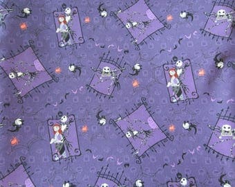 Nightmare Before Christmas Fabric, Couple, 100% Cotton Fabric