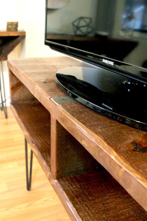 TV entertainment center TV console reclaimed wood