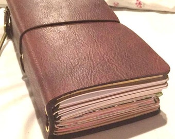Chunky Midori Travelers Notebook Leather Journal Fauxdori Build your own journal Design your own journal (g)