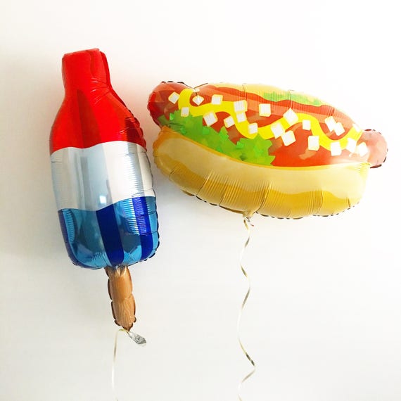 Items similar to Hot Dog Balloon Popsicle Balloon 4th of July Balloons