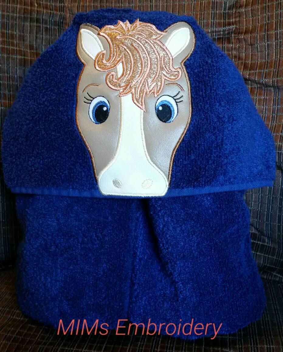 Custom Hooded Towel Horse Pony Bath Pool or Beach