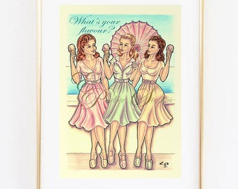 What's Your Flavour - Fashion Illustration Print