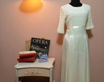 White Dress.Vintage Dress.Vintage Wedding Dress.Wedding Dress.Dresses.White Lace Dress.90's Dresses.vintage.Women's Clothing