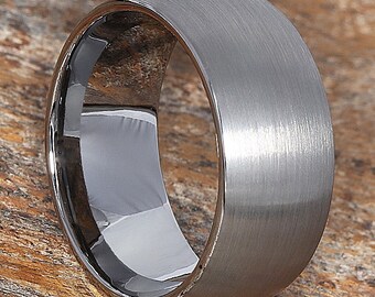 Tungsten Wedding Band with Sandstone Finish, Brushed Wedding Band, Satin Finish, 5mm, 8mm, Silver Wedding Band,Rustic Wedding Ring,Bark Ring