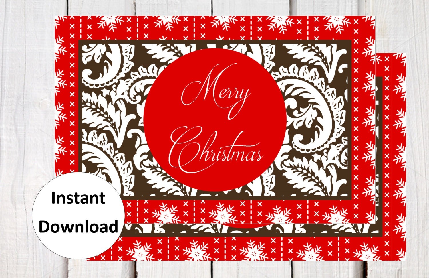Christmas Placemats holiday paper placemats Elegant damask