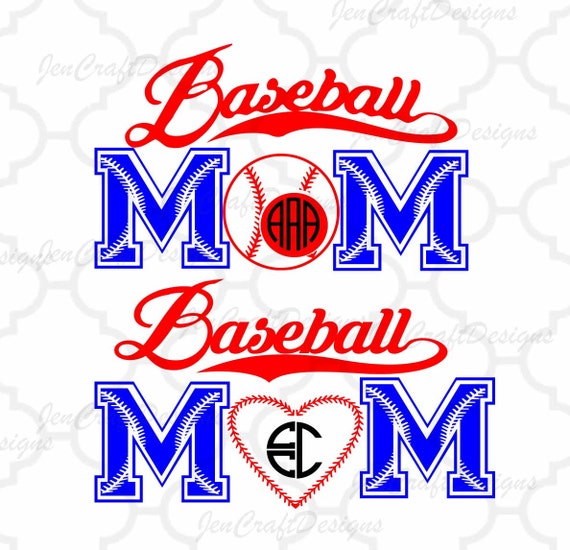 Download Baseball Mom SVG Design monogram Frame svg cut files for use
