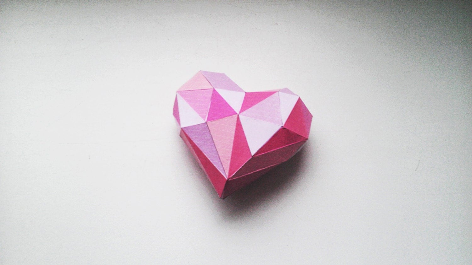 diy 3d papercraft valentine heart pdf printable model