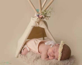 Boho, Newborn Teepee Photo prop, spring, wild & free, teepee prop, mini teepee, boho themed party decor