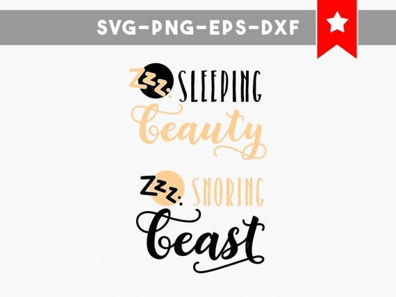 Download sleeping beauty svg snoring beast svg couple svg files funny