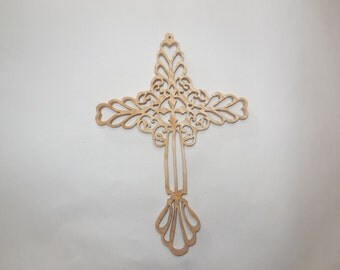 lacy look cross made from reclaimed wood