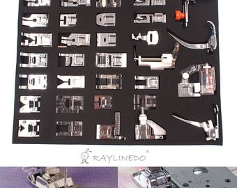 32Pcs Domestic Sewing Machine Presser Foot Feet Kit Set For Janome Brother Singer Domestic Part(CTJZ21-SEWFOOT)