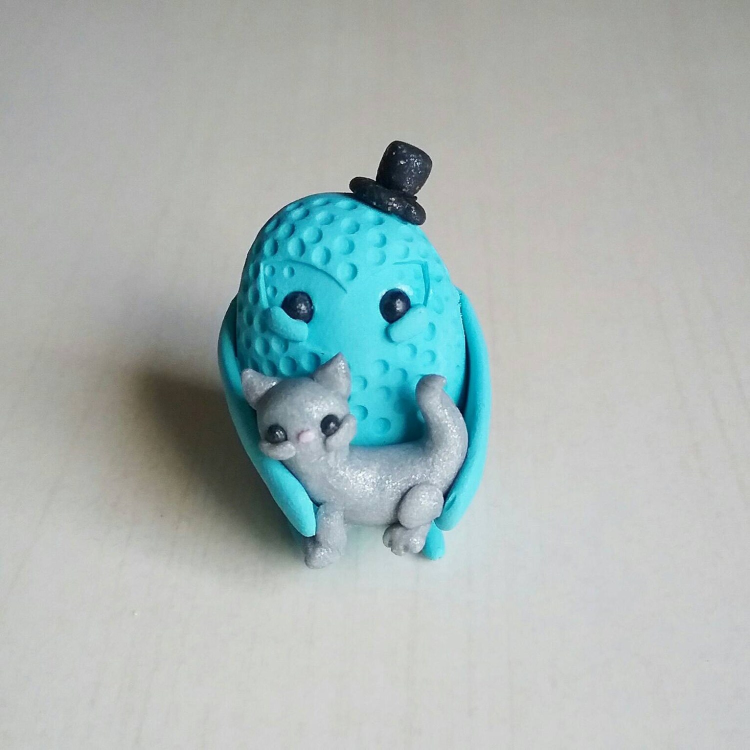 Miniature polymer clay monster figurine by TrufflesAndTrinkets
