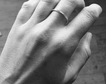 Ring and delicate, simple sterling silver ring