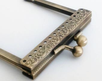 1 bronze metal purse frame with sewing holes 7 cm, 2.76 inches, supplies, coin purse frame, wallet supplies, coin bag making supplies