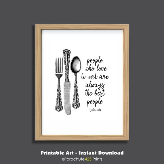 View Detail Julia Child Printable Quote kitchen printable black white Design Interior