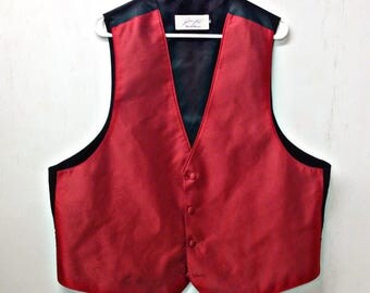 Mens RED FORMAL TEXTURED Suit Vest,prom,wedding,disco