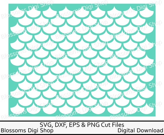 Download Mermaid scale pattern digital download diy stencil fish