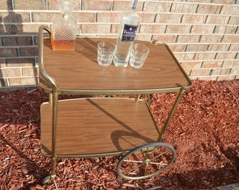 1960s wheeled bar cart