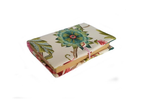 Fabric book cover, notebook cover, journal cover, fabric cover for books, book protector, journal reusable book cover, traveler book cover