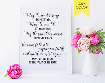 May The Road Rise To Meet You Irish Blessing Sign Irish Blessing Print Irish Wedding Gift May The Road Rise To Meet You Irish Blessing Sign Irish Blessing Print Irish Wedding Gift