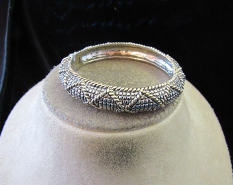Vintage Two Tone Bangle Bracelet