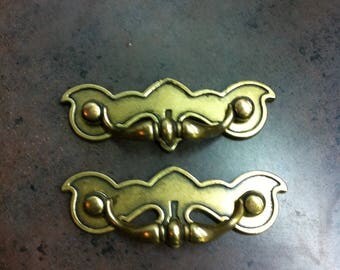 Vintage Drawer Pulls - Brass Door Handles - Furniture Hardware - Reno Project
