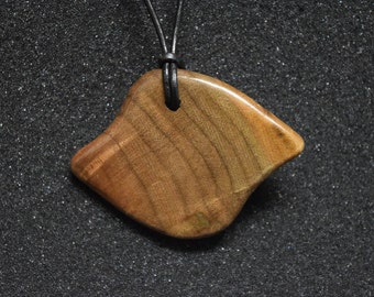 Figured Walnut Pendant Necklace