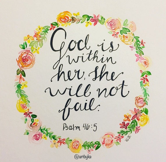 Items similar to Watercolor Wreath Bible Verse on Etsy