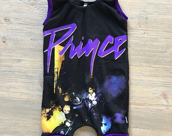 Prince, baby romper, handmade baby clothes, baby bodysuit, custom baby gift, trendy toddler clothes, rock music, t shirt romper, romper, 80s