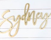 24" laser cut name sign / custom wood name / laser cut signage / wedding name sign / nursery name sign / home decor sign / photo booth backd