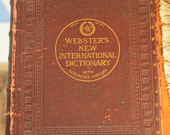 Vintage Dictionary (1926 Webester's New International Dictionary)