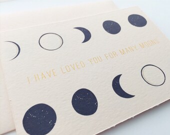 To My Groom Card / To My Bride Card / Moon Wedding Day Card / Outdoor Wedding Stationery Groom Gift, Bride Gift / Romantic Card / Love Note