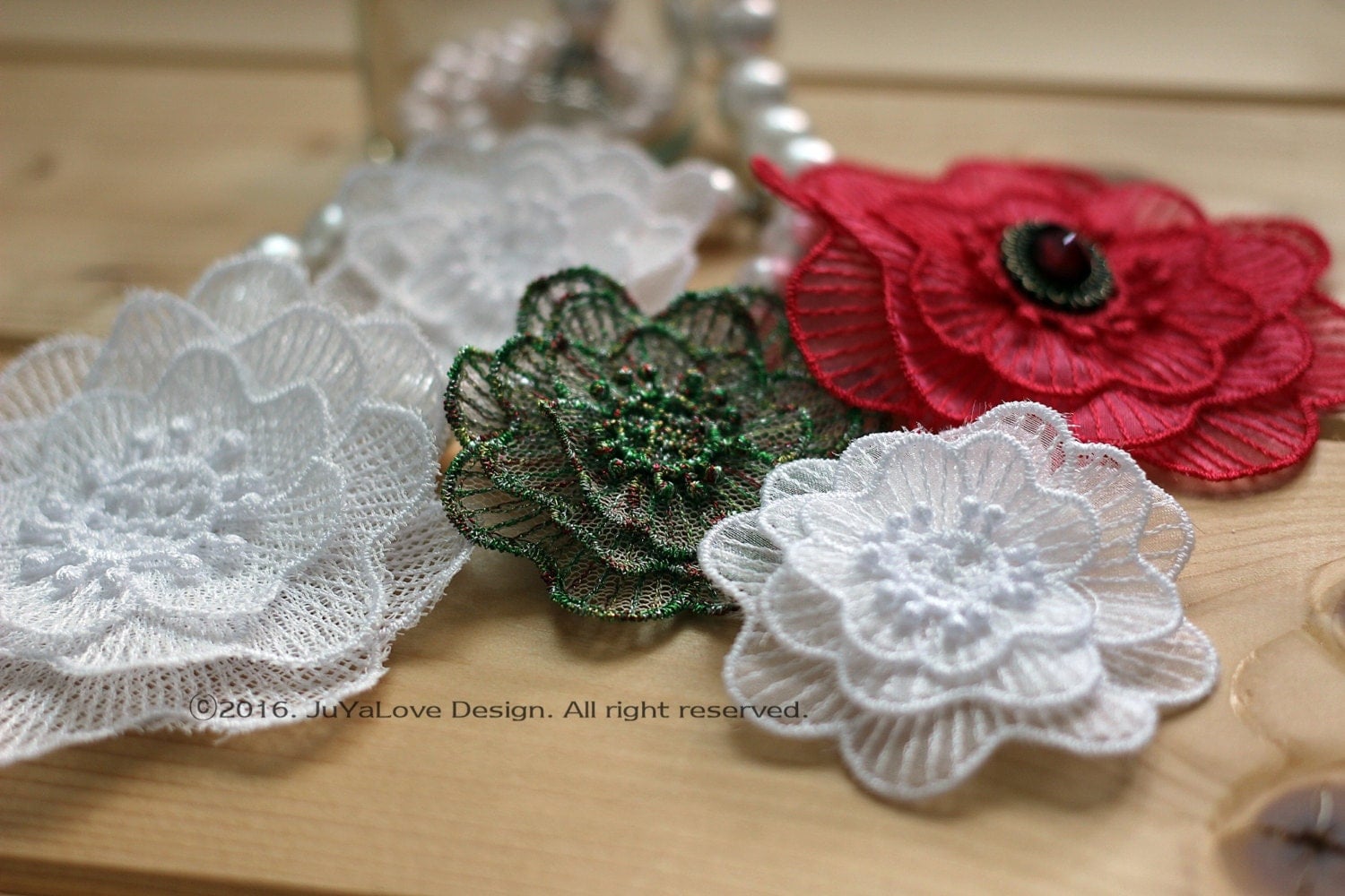 3D Flower Lace Applique And FSL Embroidery Design File