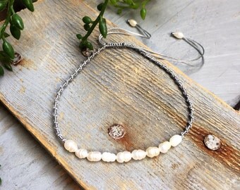 Pearls link bracelet