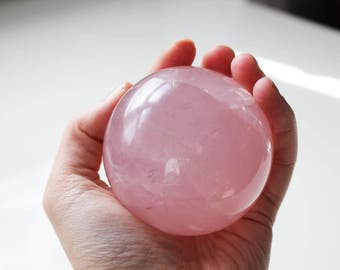 Rose Quartz Sphere | Rose Quartz Crystal Ball | Natural Rose Quartz | Polished Rose Quartz | Crystal Ball | Crystal Sphere | Boho Decor | #6
