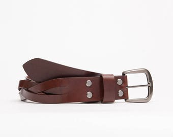 Handcrafted leather belt // Chocolate Jack