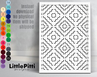 Indigo pattern, Moroccan Art, indigo print, black white art, geometric print, boho wall art, moroccan print, indigo wall art, Wall Prints