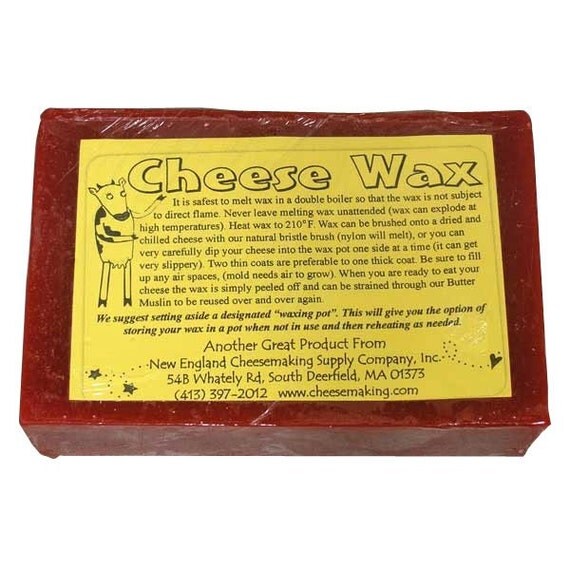 Organic cheese wax 8 oz block Free shipping red cheese wax