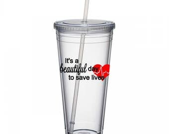 It's A Beautiful Day To Save Lives - Greys Anatomy - Nurse Gift - Doctor Gift - Grey's Anatomy